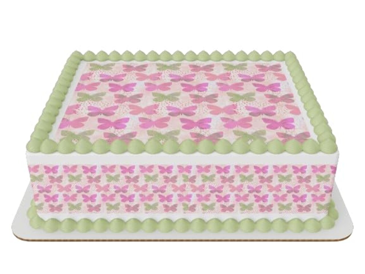 Rose and Lime Butterflies Edible Icing Sheets- Assorted Image Cake Toppers-Frosting Sheets- Cookies- Cupcake Toppers